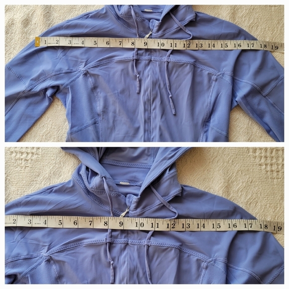 Lululemon Runbeam Long Sleeve UPF Ponytail Athletic Running Hoodie- Lilac Blue - Picture 11 of 12